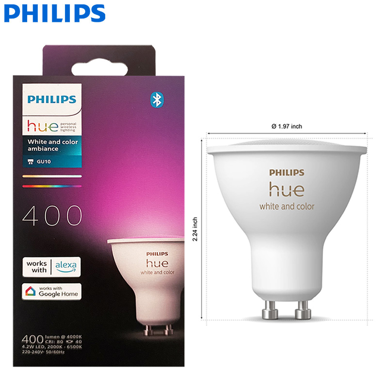 Philips Bulb Hue - Foco LED Inteligente Philips Hue GU10,