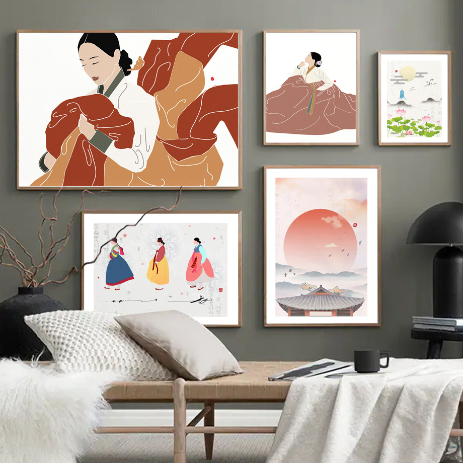 Modern Korean Lifestyle - Estilo coreano Boho Hanbok chica asiática