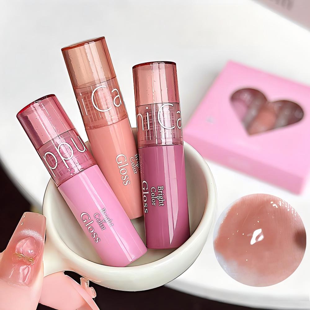 Juego de 3 brillos labiales Wa - Lip Tint Korean reseña y precio