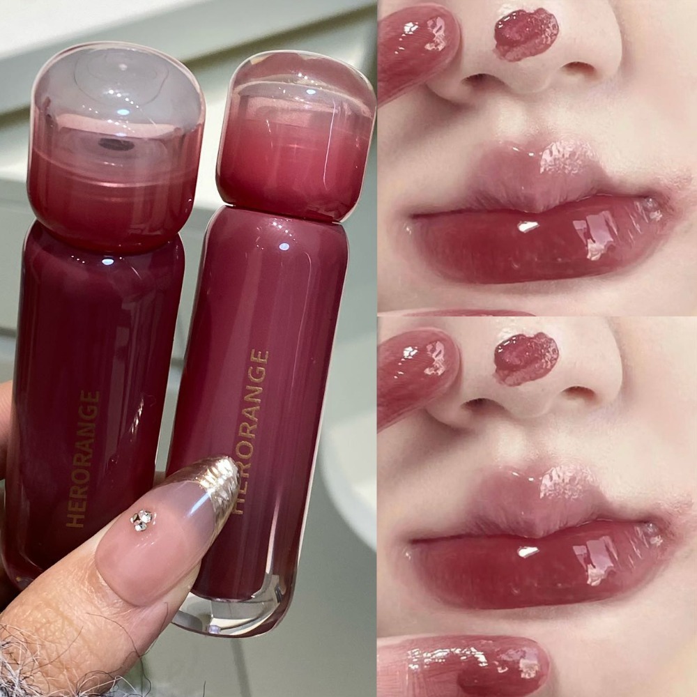Brillo Labial Rojo Morado Uva  - Lip Tint Korean reseña y precio