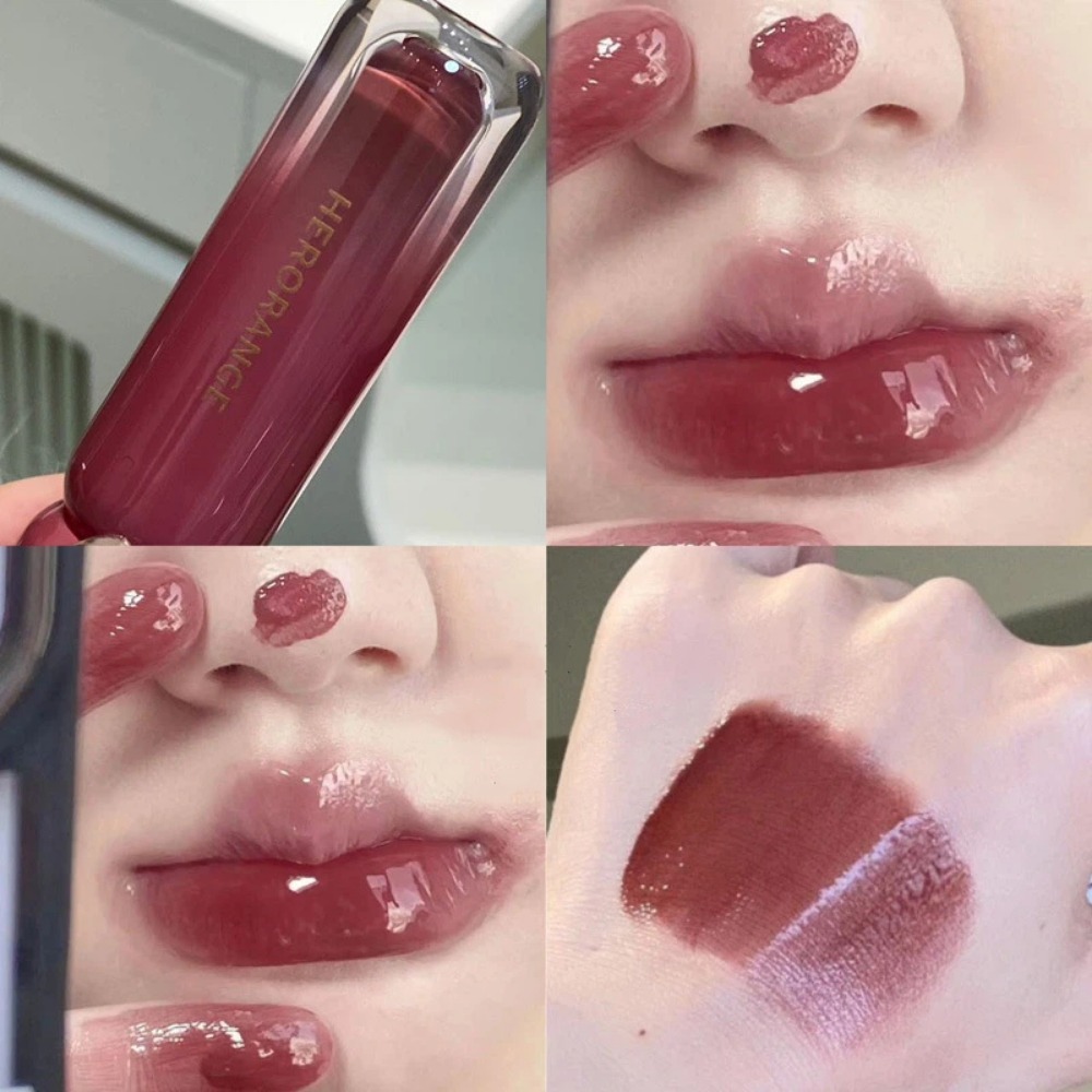 Brillo Labial Rojo Morado Uva  - Lip Tint Korean reseña y precio