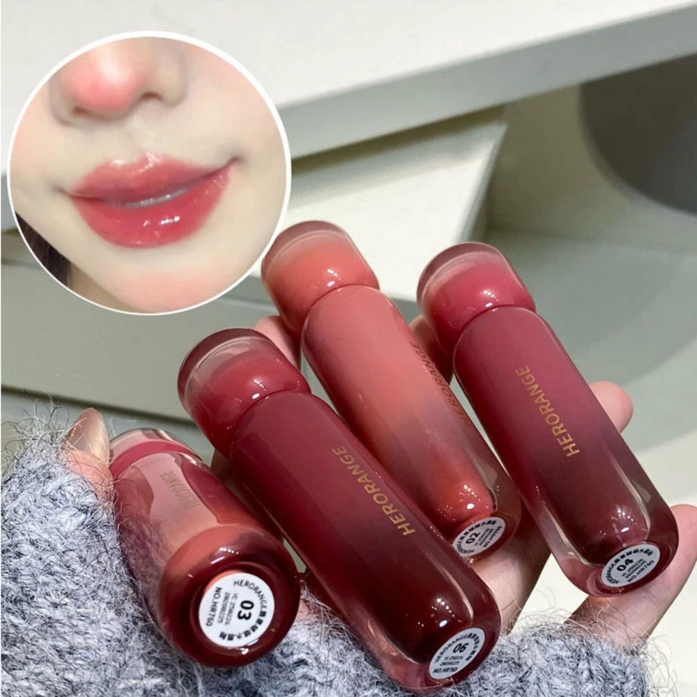 Brillo Labial Rojo Morado Uva  - Lip Tint Korean reseña y precio