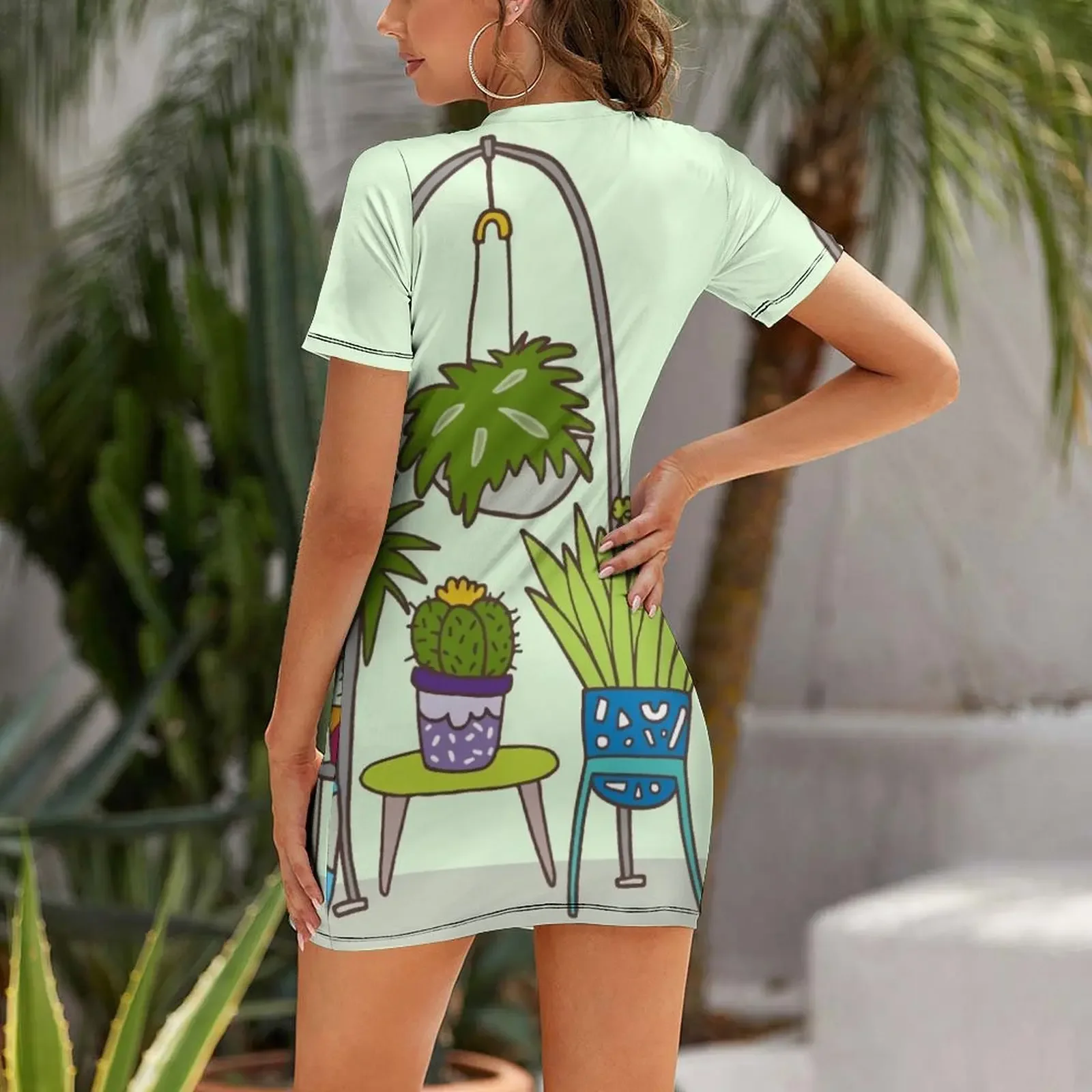 Vestido de manga corta con est - Korean Women Lifestyle reseña y precio